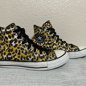 Converse Leopard Print High-Top Sneakers